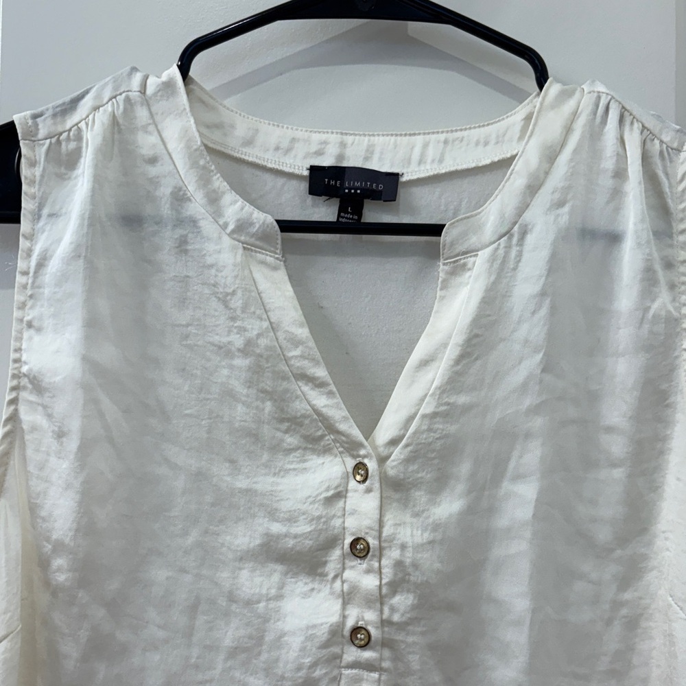 The Limited Cream Sleeveless Blouse - Picture 3 of 6